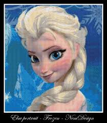 Elsa Cross Stitch Pattern Elsa Pattern DIY Frozen Cross Stitch Kids Room  Decor Home Decor Tale Heroes DIY Elsa Portrait Cross Stitch