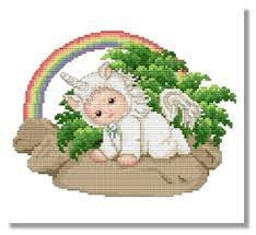 Ems design offers high quality counted cross stitch charts and machine embroidery patterns. Ellen Maurer Stroh Unicorn Baby Cross Stitch Corner