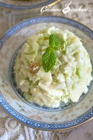 Salade De Chou Blanc A La Pomme Et Aux Raisins Secs Cuisinons En Couleurs Salade De Chou Blanc Chou Blanc Salade De Chou