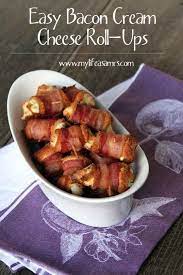 21 Easy Appetizers With Three Ingredients Or Less Bacon Recipes Recipes Cream Cheese Roll Up