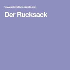 Der Rucksack Sketche Zum 50 Geburtstag Spiele Geburtstag Geburtstagsparty Spiele