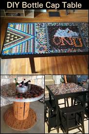 Diy Bottle Cap Table Bottle Cap Table Old Bottles Bottle Cap