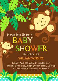 Free Printable Monkey Baby Shower Invitations Invitaciones Tarjetas Animales De La Granja