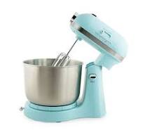 Nostalgia 3.5 Qt. 6-Speed Aqua Stand Mixer with Beaters and Dough Hooks  CLSMIXER356AQ