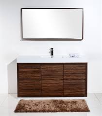 The rich undertones of kodiak on tarin walnut add elements of serenity and inspiration to an already alluring space. Bliss 60 Single Sink Floor Moun Walnut Bathroom Vanity