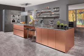 Metallic Copper Kitchen From Beckermann Beautiful In The Handleless Design Also Available In German Kitchen Design Contemporary Kitchen Design Kitchen Design