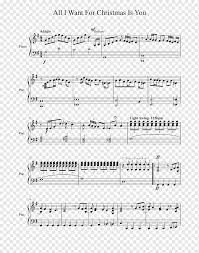 Sheet Music All I Want For Christmas Is You Chord Piano Sheet Music Png Pngwing