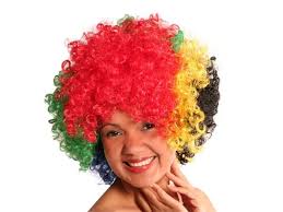 Peluca Afro para Niños Decoración de Fiesta de Halloween y Carnaval