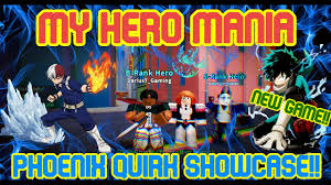 My Hero Mania Full Phoenix Quirk Showcase New My Hero Game Youtube Engine, zero gravity, air cannon epic: my hero mania full phoenix quirk
