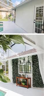 Fake ivy wall decor ideas. Patio Pool And Lanai Decor Ideas On A Budget Blank Wall Ideas For Outside Decor Faux Ivy Screens With Mirror And Console Or Potting Table House Mix