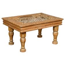 The napa coffee table offers a casual farmhouse style with a pedestal base. Rustic Indian Window Grate Cocktail Table With Iron Top And Baluster Legs For Sale At 1stdibs
