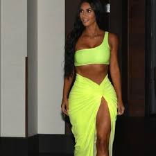 May 16, 2021 · kim kardashian fashion nova. Fashion Nova Skirts Back In Stock Kim Kardashians Neon Yellow Outfit Poshmark