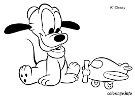 Coloriage Dessin Disney Bebe Pluto Et Avion Dessin A Imprimer Dessins Disney Coloriage Dessin A Colorier Disney