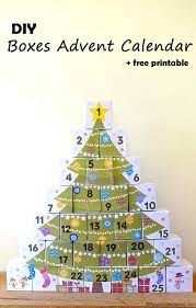 Diy Boxes Advent Calendar With Free Printable Diy Advent Calendar Advent Calendars For Kids Printable Advent Calendar