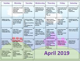 April 2019 Senior Activities Calendar Senior Activities April Activities Senior Citizen Activities
