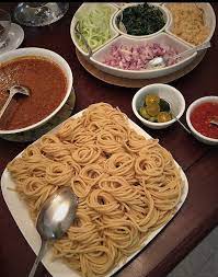 Laksa johor is spaghetti served with a thick spicy fish gravy, topped with fresh vegetables. Laksa Johor Fusion Cuisine With A Royal Touch Espoletta