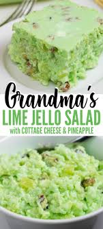 Cranberry jello salad for your thanksgiving dinner. Grandma S Lime Green Jello Salad Recipe With Cottage Cheese Pineapple Recipe Jello Salad Lime Jello Salads Fruit Salad Recipes