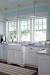 Light Blue Kitchen With Oak Cabinets