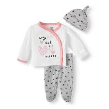 Gerber Gerber Baby Girls Organic Cotton Take Me Home Outfit Set 3 Piece Walmart Com Organic Cotton Baby Clothes Home Outfit Outfit Set