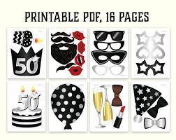 50th Birthday Photo Booth Props Printable 50th Birthday Photo Booth Props Printable Pdf Birthday Party Decorations Fiftieth Birthday Party Supplies Birthday Photobooth Props Birthday Photo Booths Photo Booth Props Birthday Photos