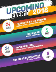 Upcoming Event Calendar Flyer Poster Template Design Event Poster Layout Event Poster Template Event Calendar Template