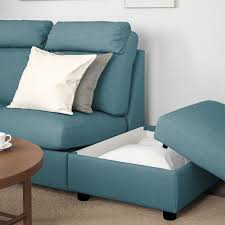 Lidhult Sectional 5 Seat Corner With Open End Gassebol Blue Gray Ikea Ikea Sectional Seating