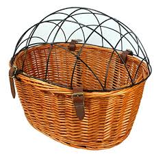 Most pet baskets come with covers or hoods that will help you protect your dog from rain or snow. Dog Basket For Bike Bicycle Front Pet Cat Carrier Cage Willow Cage Hanging Basket Capacity12lbs Buy Online In United Arab Emirates At Desertcart Ae Productid 58292401