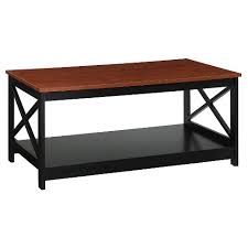 Cherry finish, coffee tables : Oxford Coffee Table Cherry Black Breighton Home Target
