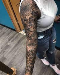 Simple but cool full sleeve tattoo design. Top 49 Best Flower Tattoo Sleeve Ideas 2021 Inspiration Guide
