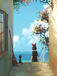 𝖲𝖺𝗇𝖼𝗁𝗂 夏 絵 壁紙 ジブリ 幻想的なイラスト