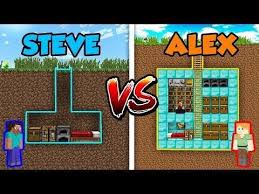 Minecraft minecraft banner designs trends international poster minecraft posters minecraft minecraft skins disney princess movies minecraft steve cool artwork minecraft art monster fictional characters minecraft cave game mario characters image steve fanfiction cool stuff. Minecraft Alex Vs Steve Secret Base In Minecraft Part 2 Minecraft Alex Secret Base Minecraft