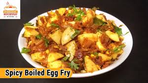 Spicy Boiled Egg Fry Recipe How To Make Egg Curry Side Dish Eggs Fry Curry Side Dishes Healthy Egg Recipes Egg Recipes For Dinner