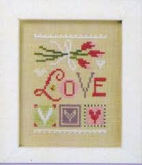 Pattern only (counted cross stitch) with charm. Lizzie Kate Celebrate With Charm Love Flip It Cross Stitch Pattern F164 123stitch