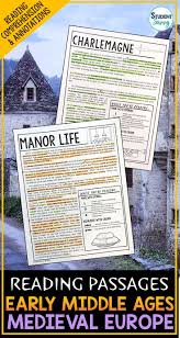 Early Medieval Europe Middle Ages Feudalism Worksheets Reading Comprehension Passages Reading Comprehension Passages Reading Passages Comprehension Passage