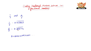 Which number is an irrational number? How To Find Irrational Numbers Between Any Two Fractional Numbers Youtube