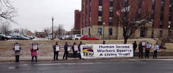 Brien Center Workers Picket For Higher Wages Wamc