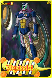 1 appearance 2 personality 3 biography 3.1 dragon ball super 3.1.1 universal survival saga 4 power 5 techniques and special abilities 6 voice actors 7 battles 8 trivia 9 gallery 10 references 11 site navigation zapriccio is modified green humanoid cyborg with a bluish gray mask. Nigrisshi Team Universe 3 Dragon Ball Super Personajes De Dragon Ball Dragon Ball Dragones