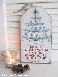Neben schönen dekorationen wie kugeln, lichterketten und kerzen, können sie ihrer wohnung auch mit heimtextilien im weihnachtlichen look den letzten schliff verleihen. Holz Schild Frohe Weihnachten Weihnachtsbaum Deko Nostalgie Shabby Vintage