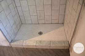 Walk In Shower Tile Ideas Bathroom Astounding Subway Tile Ceramic Wall Panels In White Feat White Ceramic Small Squa Shower Floor Tile Shower Floor Shower Tile