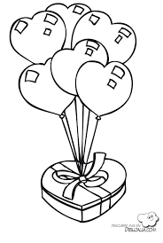 Regalo Globos De Corazones Dibujalia Dibujos Para Colorear Az Dibujos Para Colorear Dibujos De Amistad Faciles Dibujos De Globos Dibujos