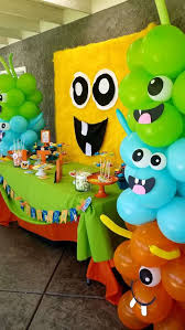 Include wall decals, banners, themed table décor, even a piñata, and you'll have a real party! 24 Party 1 Ideas Monster Birthday Parties Monster Birthday Monster 1st Birthdays