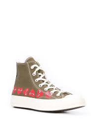 Comme Des Garcons Play X Converse Chuck Taylor 1970s Hi Black Comme Des Garcons Play X Converse X Converse Chuck Taylor Multi Heart 1970s Hi Top Sneakers Green The Urge Us Converse Chuck Taylor Converse Chuck Taylors