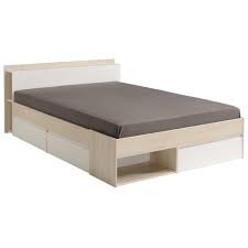 Fernsehen oder lesen gestaltet sich in dem doppelbett gleich viel angenehmer. Funktionsbett Most Parisot 140 200 Cm 3 Bettkasten Kopfteil Regal Facher Grau Weiss Kindermoebel 24