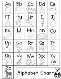 Alphabet Chart Black And White