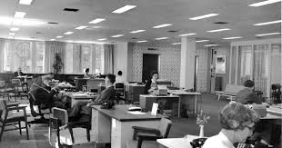 1965 Office Setting Office Furniture Stores Office Building Open Office
