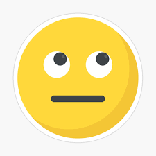 Sometimes it is mentioned as the poker face emoji. Straight Face Eye Roll Emoji Poster By Flying Flamingo Redbubble