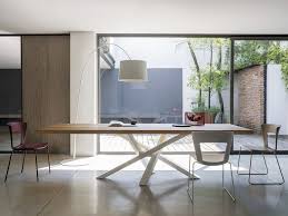 Shangai Stainless Steel And Wood Table By Riflessi Modern Dining Table Minimalist Home Decor Furniture Design