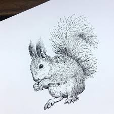 New The 10 Best Tattoo Ideas Today With Pictures Little Squirrel Waiting To Get Vectorised Stippling Dra Stippling Drawing Stippling Art Drawings