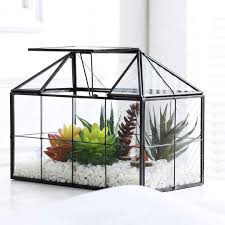So as you scroll through these greenhouse plans, know that (even if you live on a smaller plot of land) you could still totally pull off a greenhouse. Amazon Com Purzest Glass Terrarium House Shape Geometric Succulent Terrarium With Swing Lid Tabletop Planter Box Mini Indoor Greenhouse For Fern Moss Air Plants Miniature Housewarming Gift Garden Outdoor