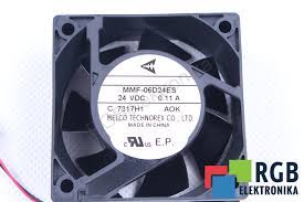 new fan mmf 06d24es aok 60x60x25mm 24vdc 0 11a melco technorex rgb automatyka industrie automation zentrum